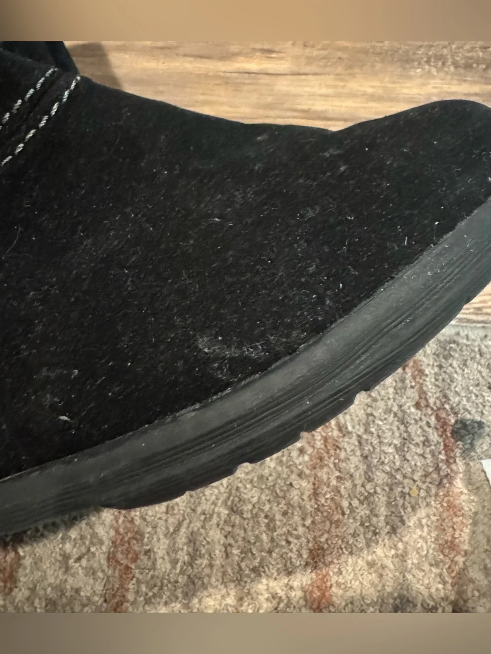 Muk Luks Casey Boots Black Faux Suede Sz 10
